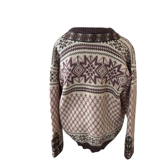 Dale of Norway Purple and Cream Cardigan Sweater - Picture 4 of 12